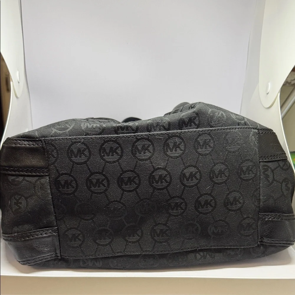 Michael Kors Black Shoulder Bag with Gold Accents